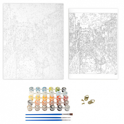 Картина по номерам 40х50 см, ОСТРОВ СОКРОВИЩ "Солнечная Венеция", на подрамнике, акрил, кисти, 662915