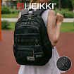 Рюкзак HEIKKI FUSION (ХЕЙКИ) универсальный, 2 отделения, отделение для ноутбука, c КОШЕЛЬКОМ, черный, 44х31х14 см, 273866