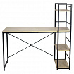 Стол на металлокаркасе BRABIX "LOFT CD-005",1200х520х1200 мм, 3 полки, цвет дуб натуральный, 641223
