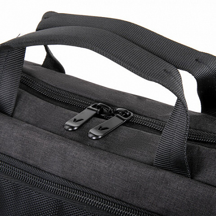 Сумка-портфель BRAUBERG "Pragmatic" с отделением для ноутбука 15-16", серо-черная, 30х42х8 см, 270827