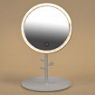 Зеркало настольное с LED-подсветкой для макияжа, диаметр 17 см, 3 режима свечения, аккумулятор 1200 mAh, цвет белый, WBZ (ВБЗ), 609330