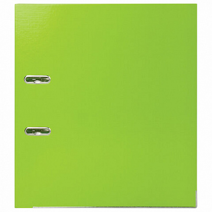 Папка-регистратор BRAUBERG "EXTRA", 75 мм, салатовая, двустороннее покрытие пластик, металлический уголок, 228576