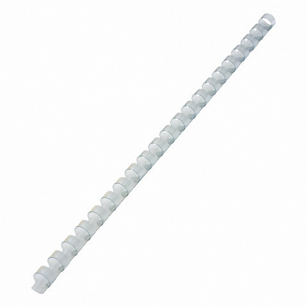 Пружины пластиковые для переплета, КОМПЛЕКТ 100 шт., 10 мм (для сшивания 41-55 л.), прозрачные, BRAUBERG, 530911