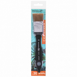 Кисть художественная профессиональная, синтетика, флейц, № 30, BRAUBERG ART CLASSIC, 201035