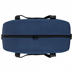 Сумка спортивная HEIKKI BASE (ХЕЙКИ), карман на молнии, черная/темно-синяя, 30x44x17 см, 272622