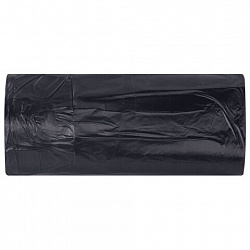 Мешки для мусора 60л черные в рулоне 30 штук особо прочные, ПВД 30 мкм, 58x68см, LAIMA, 702658