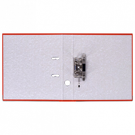 Папка-регистратор, покрытие пластик, 50 мм, ПРОЧНАЯ, с уголком, BRAUBERG, красная, 226592