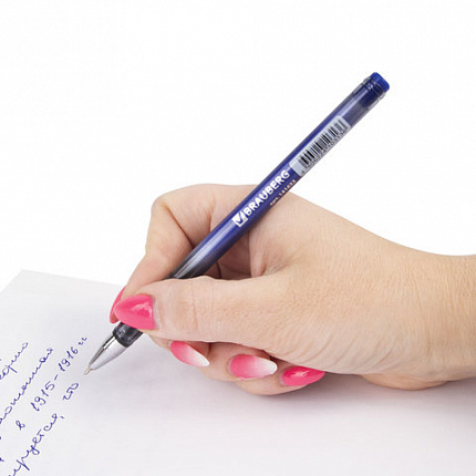 Ручка шариковая масляная BRAUBERG "Profi-Oil", СИНЯЯ, корпус с печатью, узел 0,7 мм, линия письма 0,35 мм, 141632