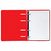 Тетрадь на кольцах А5 160х215 мм, 80 л., пластик, клетка, BRAUBERG, "Красный", 403252