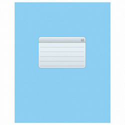 Тетрадь А5, 48 л., HATBER-ECO скоба, офсет №2 ЭКОНОМ, клетка, обложка мелованная бумага, "Голубая", 075742, 48Т5D1_27730