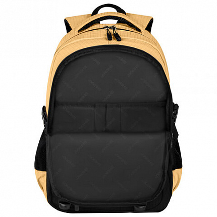 Рюкзак HEIKKI VALUABLE (ХЕЙКИ) универсальный, 2 отделения, отделение для ноутбука, бежевый, 48x33x19 см, 273870