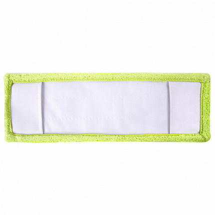 Швабра с флаундером 40 см, черенок 110 см, еврорезьба, насадка МОП микрофибра, индивидуальная упаковка пакет, ЛЮБАША, 606312