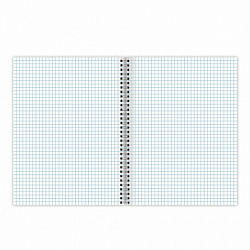 Тетрадь А4, 96 л., BRAUBERG, гребень, клетка, глянцевый лак, "Dark", 404060