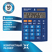 Калькулятор настольный BRAUBERG ULTRA-08-BU, КОМПАКТНЫЙ (154x115 мм), 8 разрядов, двойное питание, СИНИЙ, 250508