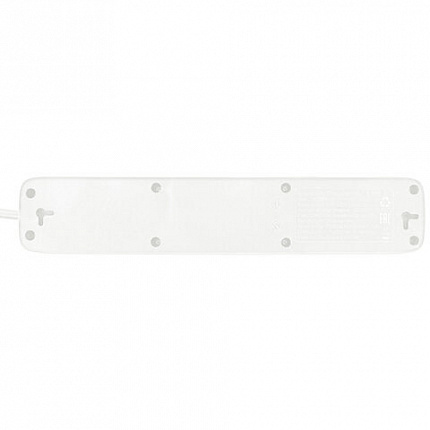 Сетевой фильтр SONNEN SPW-505, 5 розеток с заземлением, выключатель, 10 А, 5 м, белый, 513655