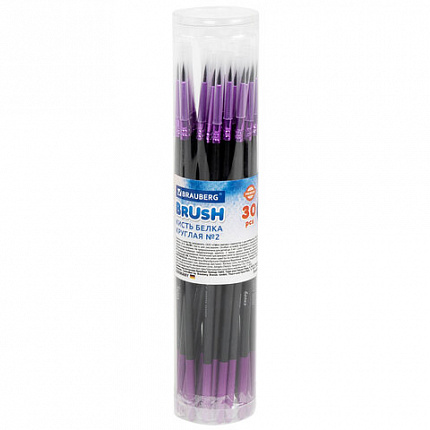 Кисть белка, круглая № 2, BRAUBERG PREMIUM, 200971