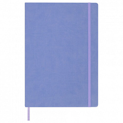 Скетчбук, слоновая кость 140 г/м2 210х297 мм, 80 л., КОЖЗАМ, резинка, BRAUBERG ART CLASSIC, пастель сиреневый, 116883