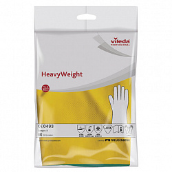 Перчатки VILEDA латекс-неопреновые МНОГОРАЗОВЫЕ х/б напыление СВЕРХПРОЧНЫЕ, размер M (средний), зеленые/желтые, 174305