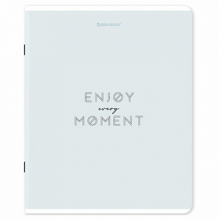 Тетрадь А5, 48 л., BRAUBERG, скоба, клетка, матовая ламинация, "Однотонный_Пастель", (микс в спайке), 405335