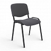 Стул для персонала и посетителей "ИЗО", черный каркас, серая ткань, В-3/С-71 меланж