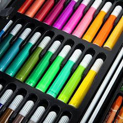 Набор ЮНОГО ХУДОЖНИКА "Candy Land" для рисования и творчества в кейсе ЮНЛАНДИЯ, 163 предмета, 664633