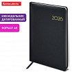 Еженедельник датированный 2026, А5, 145х215 мм, BRAUBERG "Select", балакрон, черный, 117182