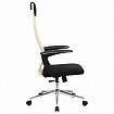 Кресло офисное BRABIX PREMIUM "Ultimate EX-801" хром, плотная двойная сетка Х2, черное/бежевое, 532919