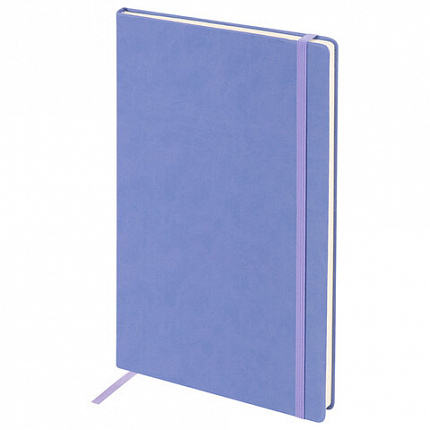 Скетчбук, слоновая кость 140 г/м2 210х297 мм, 80 л., КОЖЗАМ, резинка, BRAUBERG ART CLASSIC, пастель сиреневый, 116883