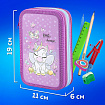 Пенал ПИФАГОР, 3 отделения, ламинированный картон, 19х11 см, "Sweet Dreamer", 271545