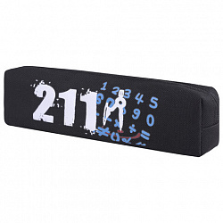 Пенал ЮНЛАНДИЯ ЮНИОР, 1 отделение, полиэстер, "Maths", 20х6х4 см, 273808