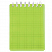 Блокнот МАЛЫЙ ФОРМАТ А7, 80 л., гребень, обложка пластик, клетка, HATBER, "LINE NEON", зеленый, 081518, 80Б7В1гр_03034