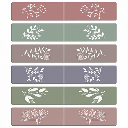 Закладки для книг МАГНИТНЫЕ, "АССОРТИ 5 ДИЗАЙНОВ ABSTRACTION", набор 6 штук, 60x20 мм, FUNSTER, 116653