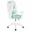 Кресло детское с поясничной поддержкой BRABIX KIDS "MG-225", сетка/ткань TW, голубое, 533317