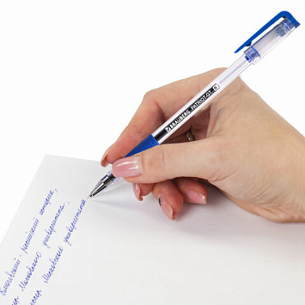 Ручка гелевая РОССИЯ "PATRIOT-GT", СИНЯЯ, корпус прозрачный, узел 0,7 мм, линия письма 0,4 мм, BRAUBERG, 143959