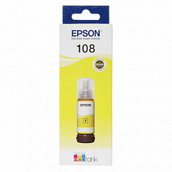 Чернила EPSON 108 (C13T09C44A) для СНПЧ EPSON L8050 /L8100 /L18050, желтые, ОРИГИНАЛЬНЫЕ