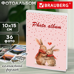 Фотоальбом BRAUBERG "Cute love" на 36 фото 10х15 см, мягкая обложка, 391432