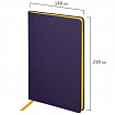 Блокнот А5 (148x218 мм), BRAUBERG "Metropolis Mix", под кожу, 80 л., в точку, сиреневый, 113315