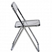 Стул складной прозрачный BRABIX "Glam CF-020", хромированный каркас, пластик, 533245