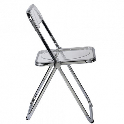 Стул складной прозрачный BRABIX "Glam CF-020", хромированный каркас, пластик, 533245