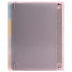 Тетрадь на кольцах А5 175х220 мм, 120 л., пластик с блестками, с резинкой и разделителями, BRAUBERG, Розовый, 404634