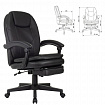 Кресло офисное CH-868N-BF, синхромеханизм, подставка для ног, экокожа, черное, 2018358