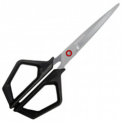 Ножницы BRAUBERG "Super black" 170 мм, черные, 3-сторонняя заточка, ручки из ABS-пластика, 238854