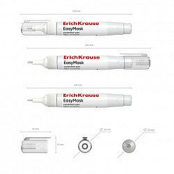 Ручка-корректор ERICH KRAUSE "EasyMask", 7 мл, металлический наконечник, 55989