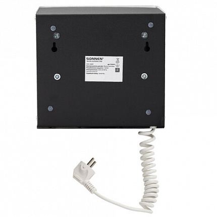 Сушилка для рук SONNEN HDR-1200W, 1200 Вт, производство РОССИЯ, антивандальная, 12 м/с, сталь, 701870