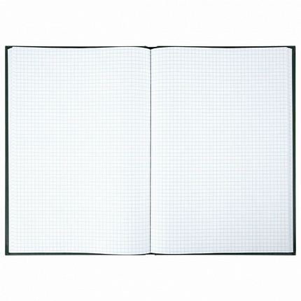 Книга учета 96 л., клетка, твердая, бумвинил, офсет, наклейка, А4 (200х290 мм), BRAUBERG, зеленая, 130280