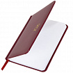 Еженедельник датированный 2026, МАЛЫЙ ФОРМАТ 95х155 мм, А6, BRAUBERG "Select", балакрон, бордо, 117194