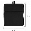 Мешок для обуви BRAUBERG БОЛЬШОЙ, с ручкой, карман на молнии, сетка, 49х41 см, "Total Black", 273453