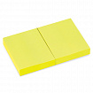 Блок самоклеящийся (стикеры), BRAUBERG, НЕОНОВЫЙ, 38х51 мм, 90 листов, КОМПЛЕКТ 2 штуки, желтый, 122698