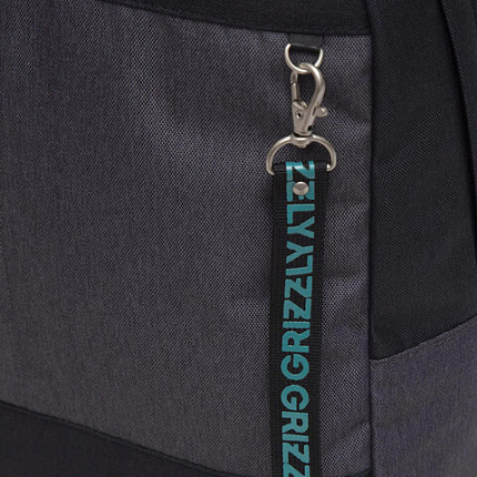 Рюкзак GRIZZLY школьный, укрепленная спинка, 1 отделение, для девочек, BLACK/MINT, 37,5х24х12 см, RXL-327-3/2