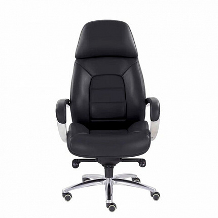 Кресло офисное "EPIK" A-181-G, мультиблок, натуральная кожа, черное